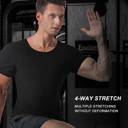 Men'S Sauna Suit Shirt - Heat Trapping Sweat Compression Vest, Shapewear Top, Gym Exercise Versatile Shaper Waist Trainer